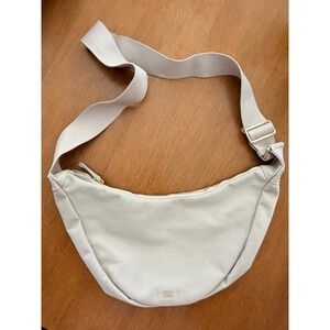 July Canvas Crossbody Everyday Crescent Bag, Natural Khaki, OS